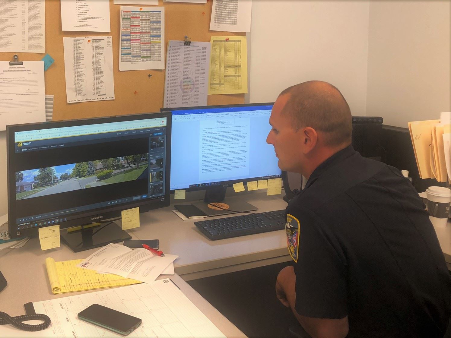 Police Captain reviews body cam footage